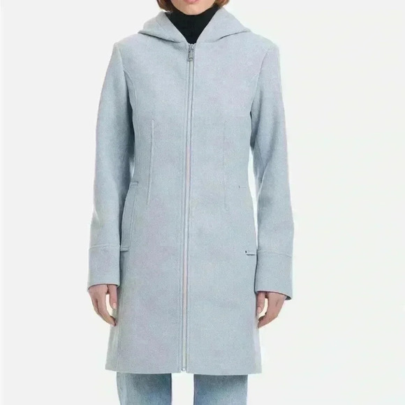 Trending blue Vince Camuto Ladies' Hooded Full-Zip Jacket Medium winter fall - Picture 1 of 8